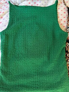 T.J.Maxx Green Textured Sleeveless Tank